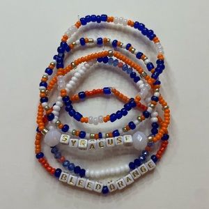 Syracuse University beaded bracelets